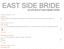 Tablet Screenshot of eastsidebride.com